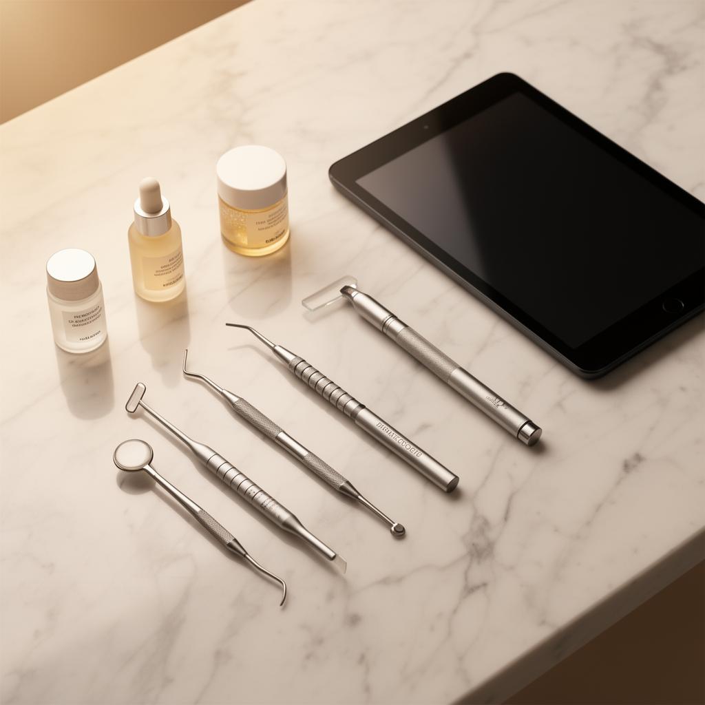 Dermatology tools and skincare products